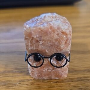 Crystal Rock Buddy with Glasses